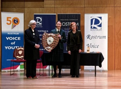2024 RVOY Senior winner Katherine Morrison accepting her award.